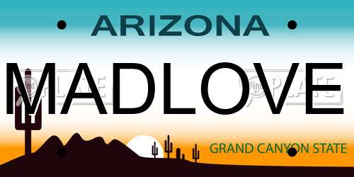 MADLOVE Arizona License Plate