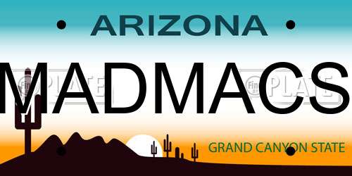 MADMACS Arizona License Plate