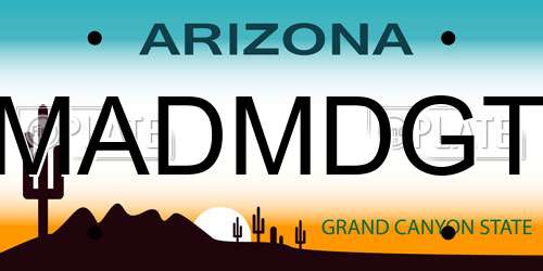 MADMDGT Arizona License Plate