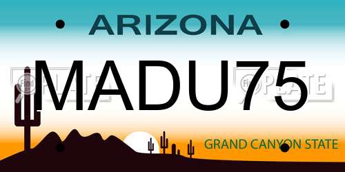 MADU75 Arizona License Plate