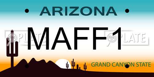 MAFF1 Arizona License Plate