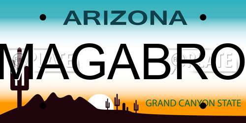MAGABRO Arizona License Plate