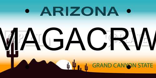 MAGACRW Arizona License Plate