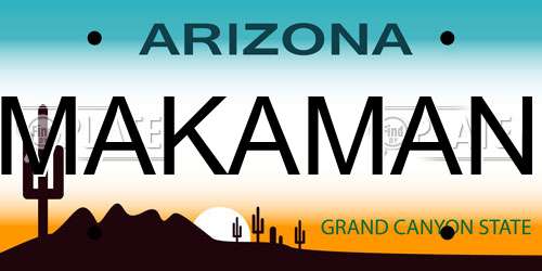 MAKAMAN Arizona License Plate