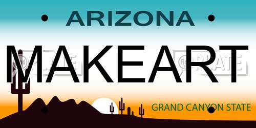 MAKEART Arizona License Plate