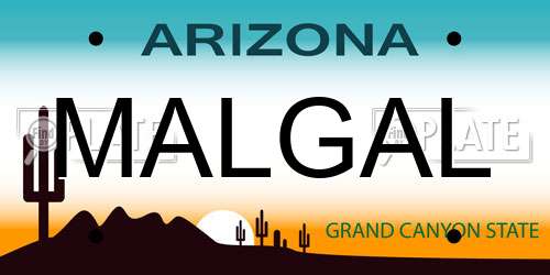 MALGAL Arizona License Plate