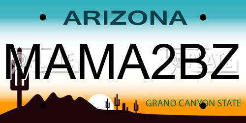 MAMA2BZ Arizona License Plate