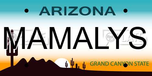 MAMALYS Arizona License Plate