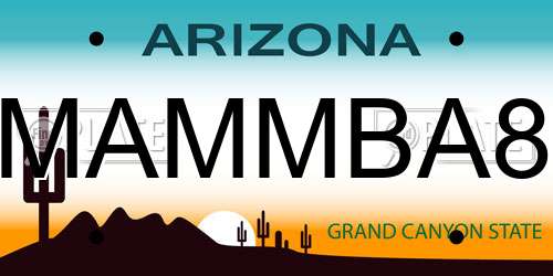 MAMMBA8 Arizona License Plate