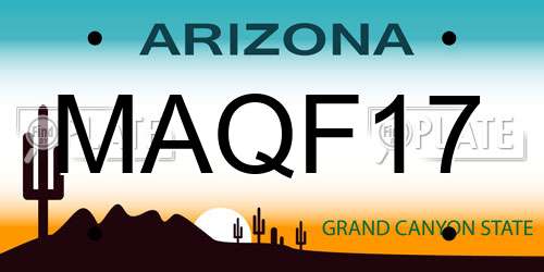 MAQF17 Arizona License Plate