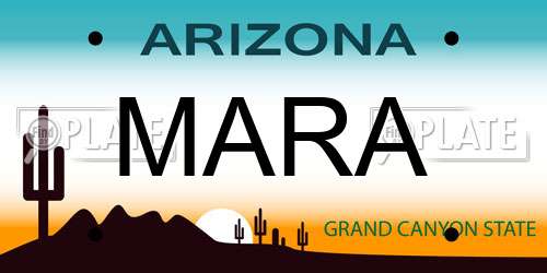 MARA Arizona License Plate