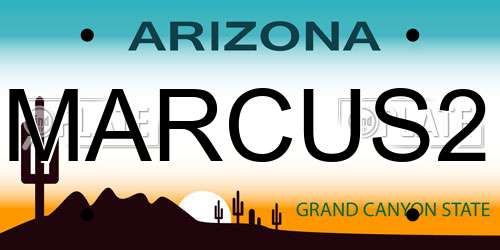 MARCUS2 Arizona License Plate