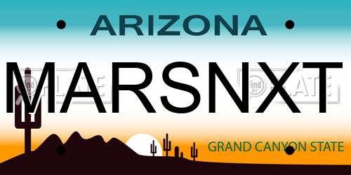 MARSNXT Arizona License Plate