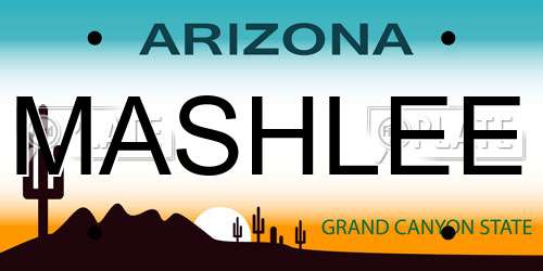 MASHLEE Arizona License Plate