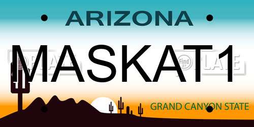 MASKAT1 Arizona License Plate