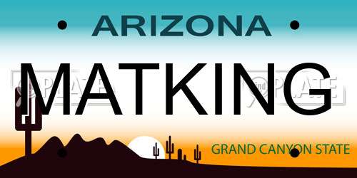 MATKING Arizona License Plate