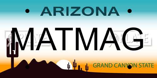 MATMAG Arizona License Plate