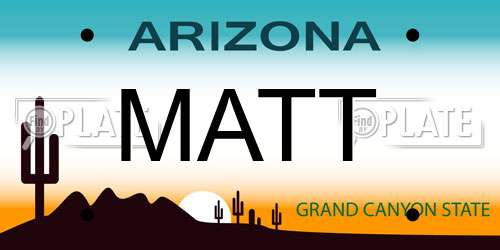 MATT Arizona License Plate