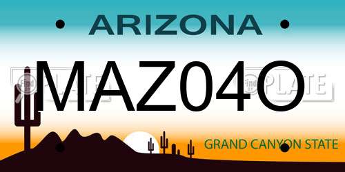 MAZ04O Arizona License Plate