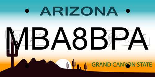 MBA8BPA Arizona License Plate