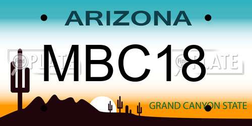 MBC18 Arizona License Plate