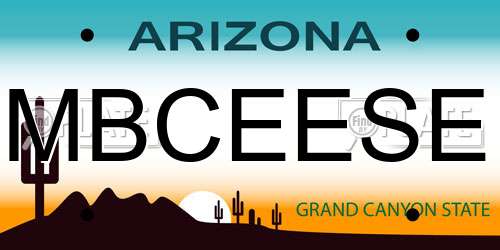 MBCEESE Arizona License Plate