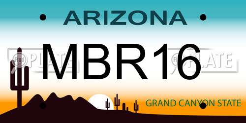 MBR16 Arizona License Plate