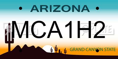 MCA1H2 Arizona License Plate