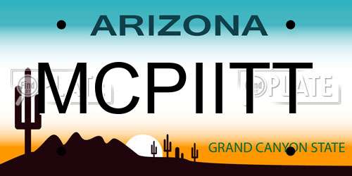 MCPIITT Arizona License Plate