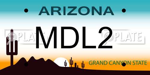 MDL2 Arizona License Plate