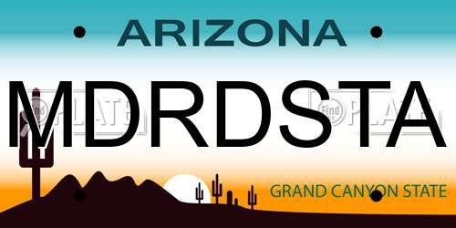 MDRDSTA Arizona License Plate