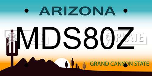 MDS80Z Arizona License Plate