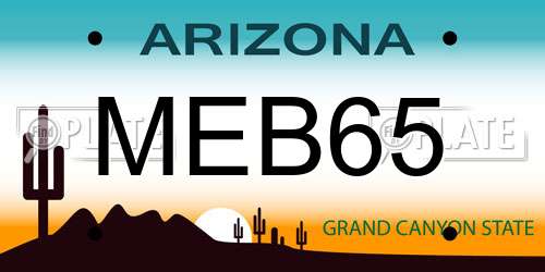 MEB65 Arizona License Plate