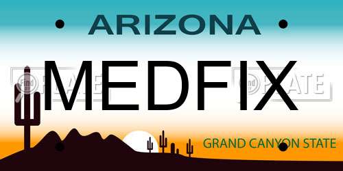 MEDFIX Arizona License Plate