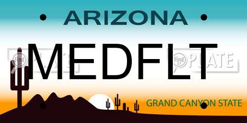 MEDFLT Arizona License Plate