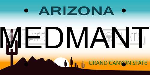 MEDMANT Arizona License Plate