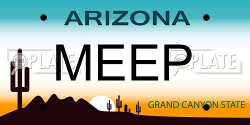 MEEP Arizona License Plate