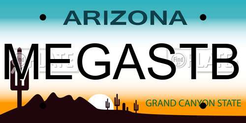 MEGASTB Arizona License Plate