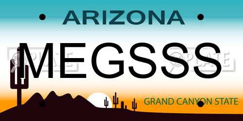 MEGSSS Arizona License Plate