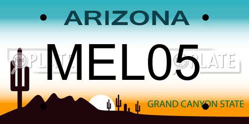 MEL05 Arizona License Plate