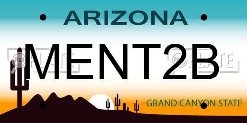 MENT2B Arizona License Plate