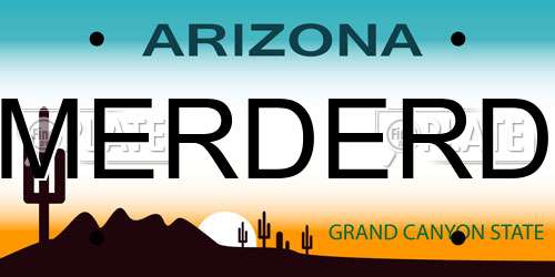 MERDERD Arizona License Plate