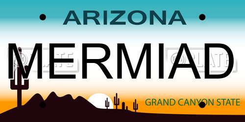 MERMIAD Arizona License Plate