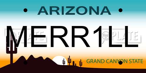 MERR1LL Arizona License Plate