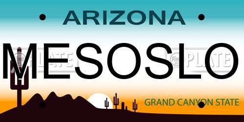 MESOSLO Arizona License Plate