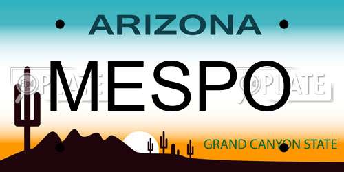MESPO Arizona License Plate