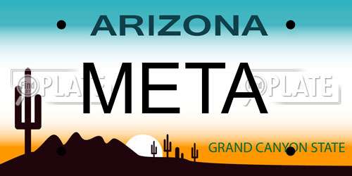META Arizona License Plate