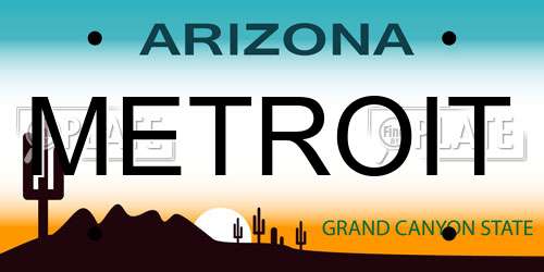 METROIT Arizona License Plate