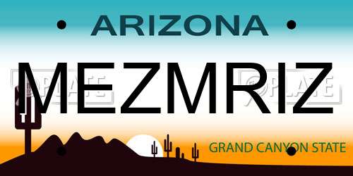 MEZMRIZ Arizona License Plate