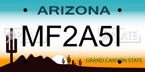 MF2A5I Arizona License Plate